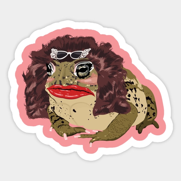 Glamour Toad Sticker by Brieana